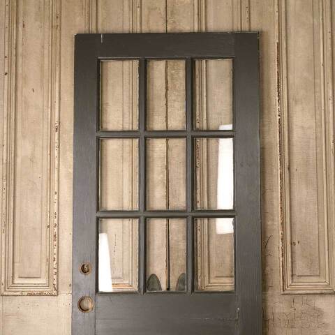 #52622 32x80 Salvaged 9 Lite Entry Wood Door image 2