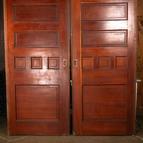 #52913 74x96 Salvaged Antique Wood Pocket Doors image 6