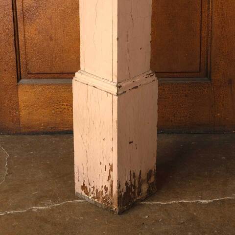 #52953 Salvaged Antique Wood Staircase Newel Post image 4