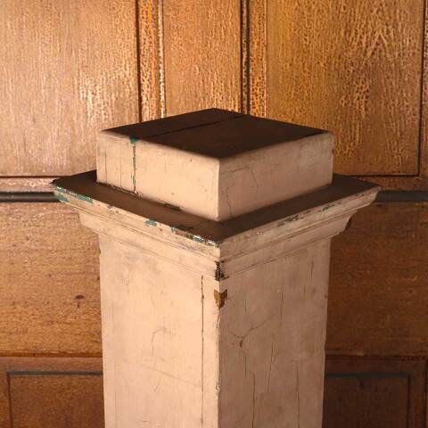 #52953 Salvaged Antique Wood Staircase Newel Post image 3