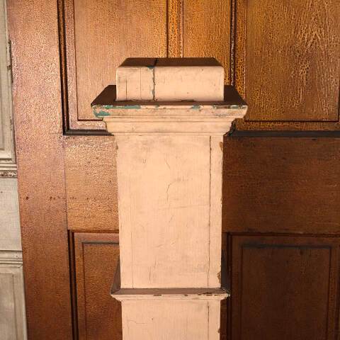 #52953 Salvaged Antique Wood Staircase Newel Post image 8