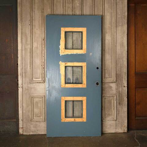 #53238 36x79 Mid Century Modern Wood Entry Door image 5