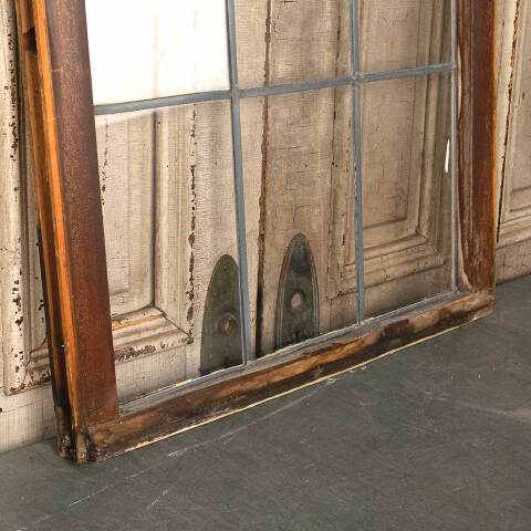 #53325 28x27 Salvaged 6 Lite Leaded Glass Window image 4
