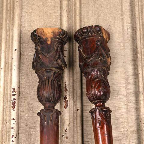 #53600 Salvaged Antique Walnut Furniture Posts image 4