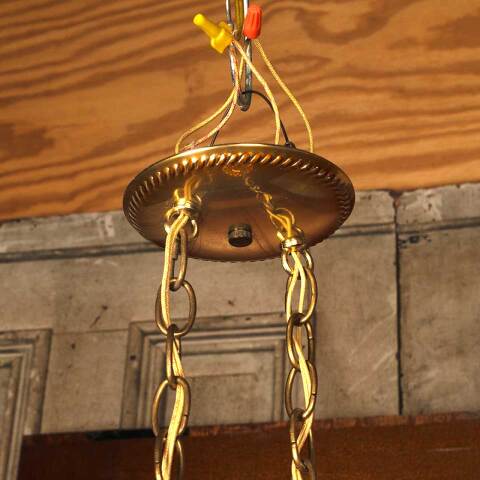 #53713 Salvaged Vintage Swag 2 Light Fixture image 2