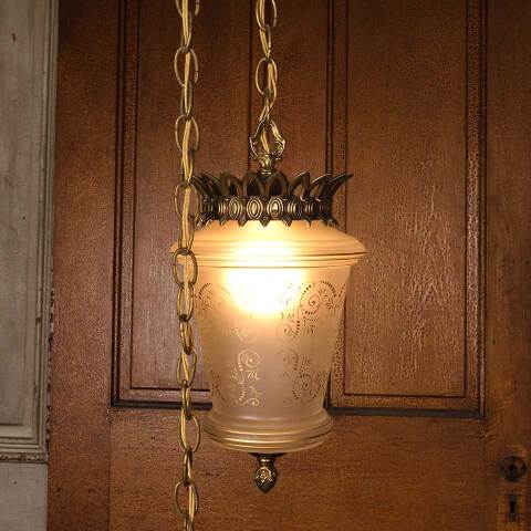 #53713 Salvaged Vintage Swag 2 Light Fixture image 3