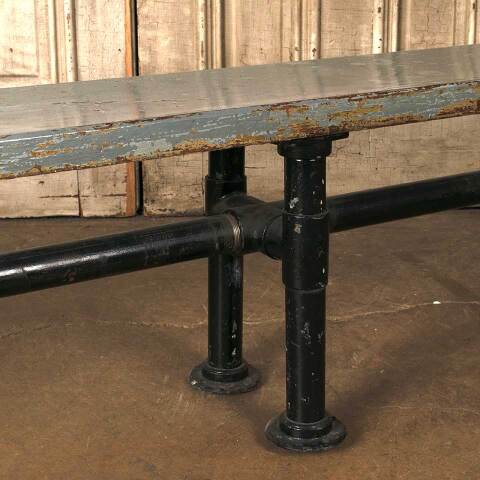 #53979 80" Salvaged Gym Locker Room Bench image 6