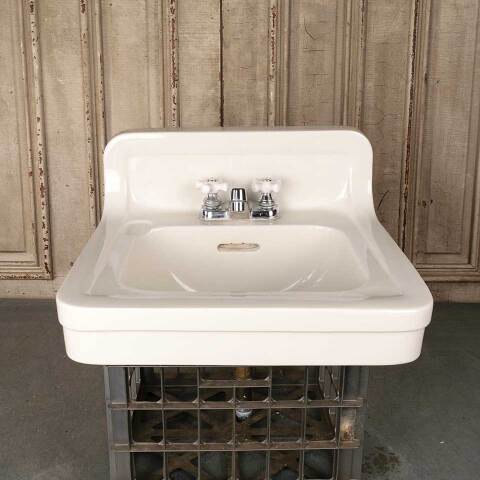 #54038 Antique CRANE Porcelain Bathroom Sink image 2