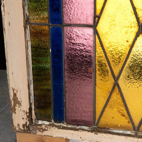 #54074 25x39 Antique Stained Glass Window image 7