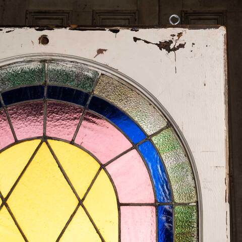 #54075 28x40 Antique Stained Glass Window image 7