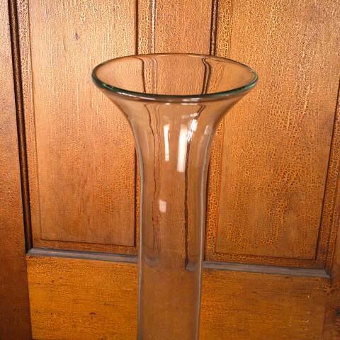 #54076 Vintage Tall Hand Blown Glass Vase image 5