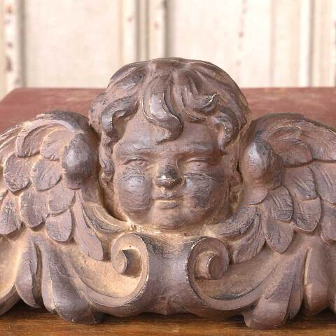 #54089 Cast Plaster Cherub Wall Hanging image 2