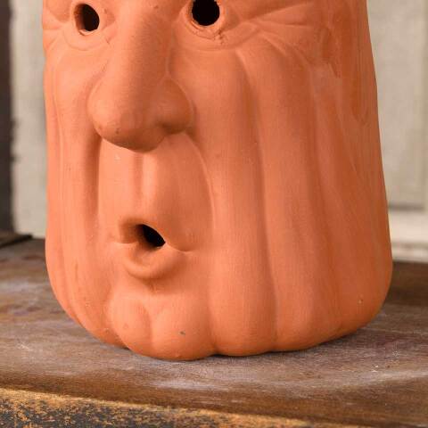 #54091 Terra Cotta Halloween Pumpkin Ornament image 2