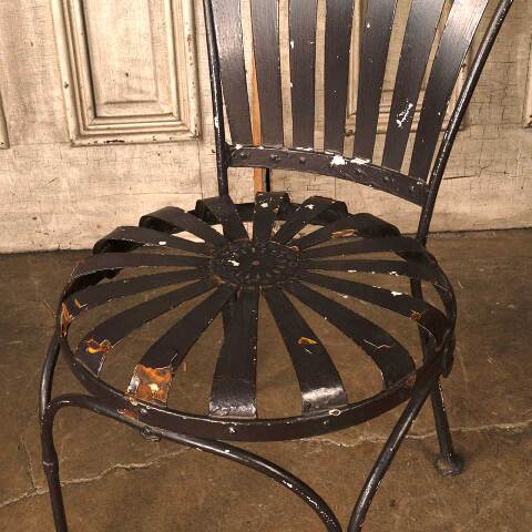 #54096 Vintage Francois Carre Metal Garden Chair image 4
