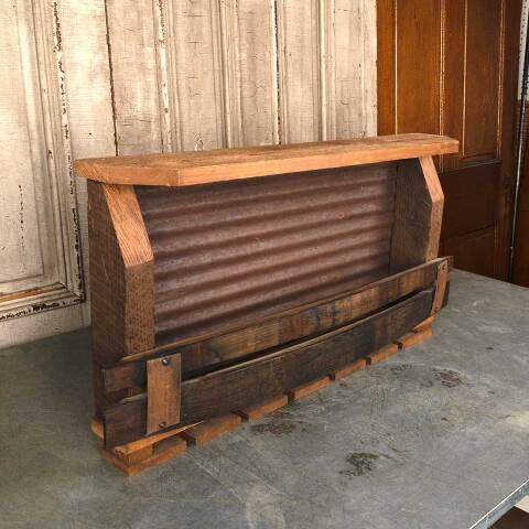 #54137 34x17 Barrel Stave Wall Mount Wine Rack image 3
