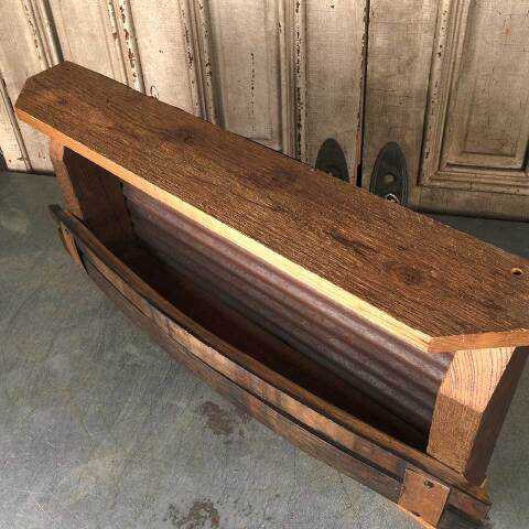 #54137 34x17 Barrel Stave Wall Mount Wine Rack image 7