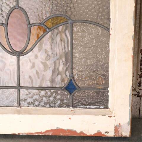 #54138 21x16 Salvaged Antique Stained Glass Window image 7
