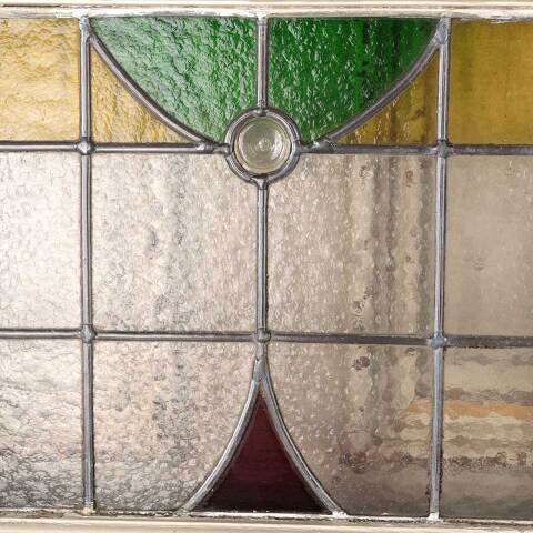 #54139 21x16 Salvaged Antique Stained Glass Window image 2