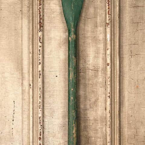 #54180 Antique Painted Wood Boat Oar image 4