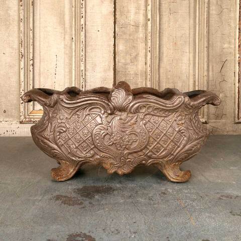 #54190 Ornate Cast Iron Footed Garden Urn Planter image 3