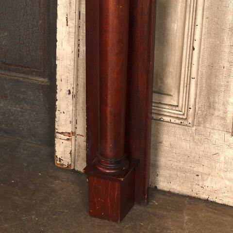 #54191 60x58 Antique Wood Fireplace Mantel image 8