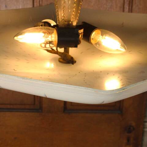 #54222 21" Vintage 3 Bulb Flush Mount Light Fixture image 4