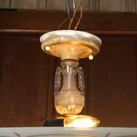 #54224 21" Vintage 2 Bulb Flush Mount Light Fixture image 2