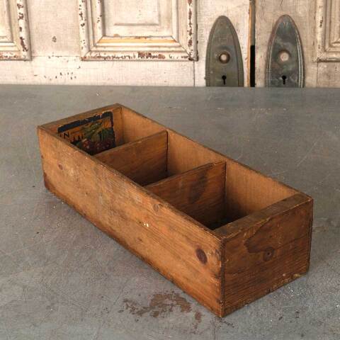 #54297 16x6 Antique Divided Wood Crate image 7