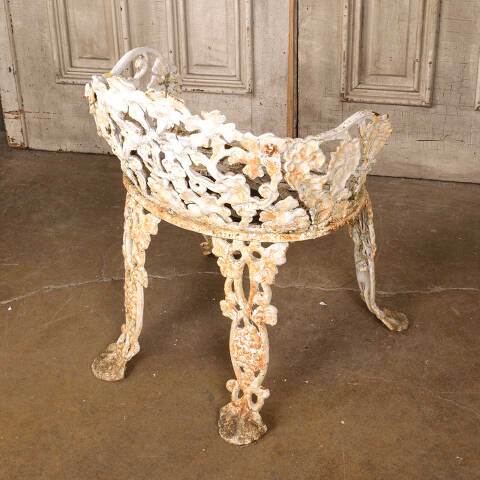 #54308 Antique Cast Iron Grapevine Garden Chair image 7