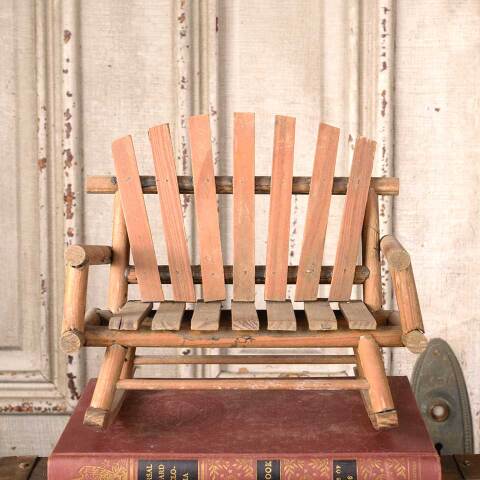 #54387 Miniature Wooden Rocking Chair Bench image 2