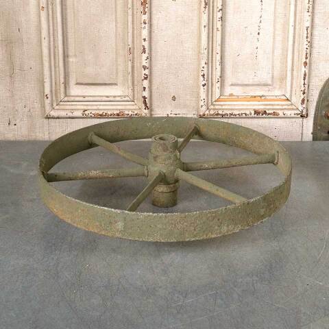 #54397 Small 17" Antique Cast Iron Tractor Wheel image 5