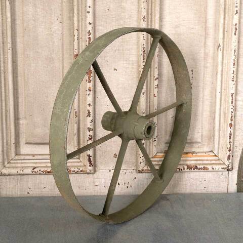 #54397 Small 17" Antique Cast Iron Tractor Wheel image 6
